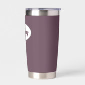 Gourde Isotherme Eggplant Stylisé Mariage Groomsman (Gauche)