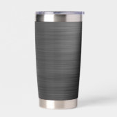 Gourde Isotherme Élégant Monogramme noir (Gauche)