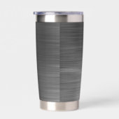 Gourde Isotherme Élégant Monogramme noir (Gauche)