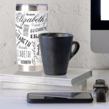 Elizabeth Black White Nom personnalisé