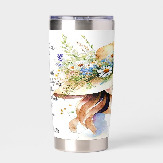 Gourde Isotherme Elle est habillée de force personnalisée (Couvercle)