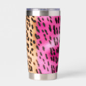 Gourde Isotherme Empreinte de léopard or rose (Couvercle)