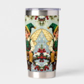 Gourde Isotherme Enfants de fée elfique vintage Noël (Gauche)