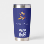 Gourde Isotherme Entreprise de logo bleu marine (Couvercle)