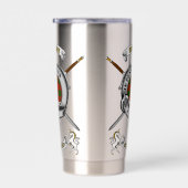 Gourde Isotherme Erskine Clan Badge Tartan & Swords (Gauche)