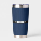 Gourde Isotherme Executive Navy Blue Monogram Premium Travel Mug (Extérieur)