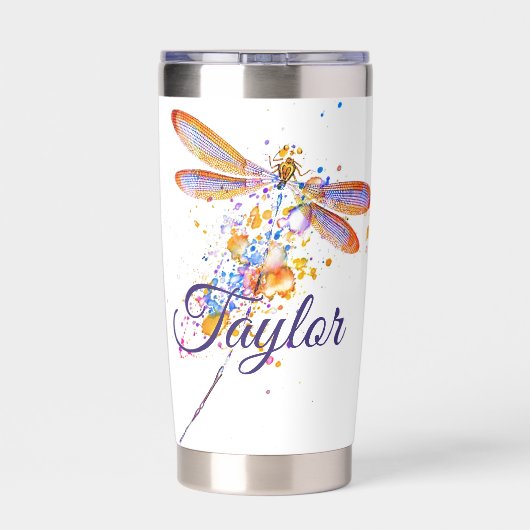 Gourde Isotherme Extraordinaire Grace Dragonfly splatter personnali (Couvercle)