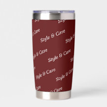 Eye Catching Custom Brand Name Text Pattern Maroon