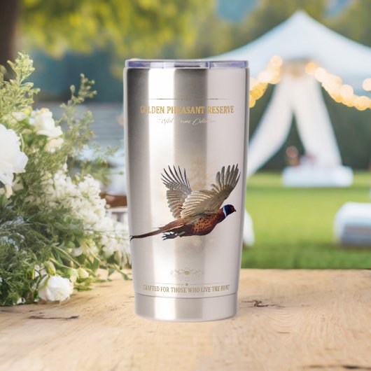 Gourde Isotherme Faisan, Chasse Royale (Mariage (pivotée))