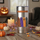 Gourde Isotherme Fantômes à carreaux Halloween