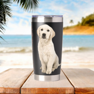 Gourde Isotherme Femmes Hommes Labrador Retriever Lab Blanc Maman P