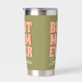 Gourde Isotherme Fête des mères rétro bleu rose (Gauche)