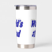 Gourde Isotherme Fête des pères de texte bleu papa (Gauche)