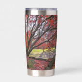 Gourde Isotherme Feuilles et arbres d'automne colorés Paysage (Couvercle)