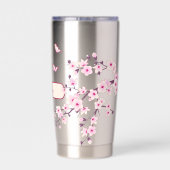 Gourde Isotherme Fleur de Cerisier | Monogramme Rose (Couvercle)