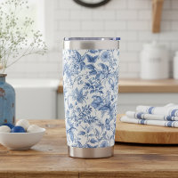 Fleur de Toile Bleue Élégante Vintage
