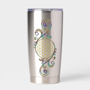 Gourde Isotherme Fleur De Vie - Ornements Spiraux 1
