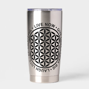 Gourde Isotherme Fleur Symbole De Vie - Règles De Vie 1