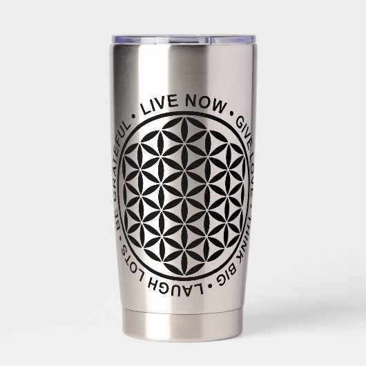 Gourde Isotherme Fleur Symbole De Vie - Règles De Vie 1 (Extérieur)