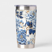 Gourde Isotherme Fleurs bleues (Gauche)