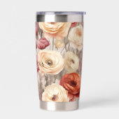 Gourde Isotherme Fleurs de printemps à la crème bourguignonne (Gauche)