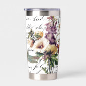 Gourde Isotherme Fleurs et libellules personnalisées (Gauche)