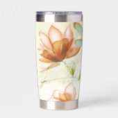 Gourde Isotherme Fleurs et libellules personnalisées (Couvercle)