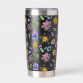 Gourde Isotherme Fleurs Floral Pattern Sublimation-95651 (Couvercle)