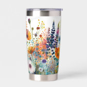 Gourde Isotherme Fleurs sauvages aquarelle (Gauche)