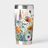 Gourde Isotherme Fleurs sauvages aquarelle (Extérieur)