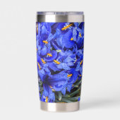 Gourde Isotherme Floral d'Irises réticulées pourpres (Couvercle)