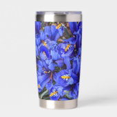 Gourde Isotherme Floral d'Irises réticulées pourpres (Extérieur)