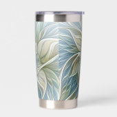 Gourde Isotherme Floral Dream Pattern Abstract Blue Khaki Fractal (Gauche)