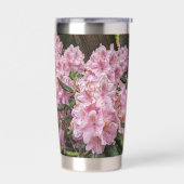 Gourde Isotherme Floral rose brillant Rhododendron fleuri (Gauche)