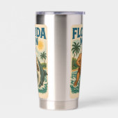 Gourde Isotherme Florida Man Coastal Shark Wrestler - Retro Beach (Gauche)