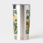 Gourde Isotherme Florida Man Coastal Shark Wrestler - Retro Beach (Gauche)