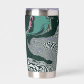 Gourde Isotherme "Flux de marbre émeraude" (Extérieur)