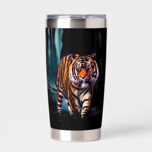Gourde Isotherme Forêt foncée de Tigre brillant