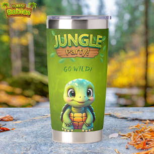 Gourde Isotherme Fun Tortoise Go Wild Turtle Nature Animal 🐢 vert