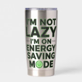 Gourde Isotherme Funny Energy Saving Mode Lazy Humor Tumbler (Couvercle)