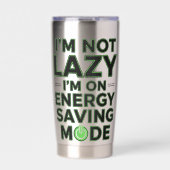 Gourde Isotherme Funny Energy Saving Mode Lazy Humor Tumbler (Extérieur)