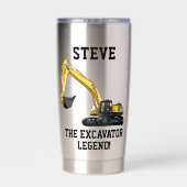 Gourde Isotherme Funny Excavator Legend Opérateur d'équipement lour (Couvercle)
