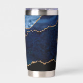 Gourde Isotherme Géode Bleu Doré (Extérieur)