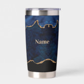 Gourde Isotherme Geode Blue Gilded  (Gauche)