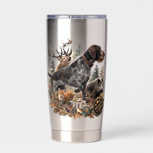 Gourde Isotherme German Wirehaired Pointer (Couvercle)