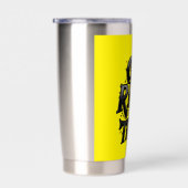 Gourde Isotherme Get Rich or Die Tryin — Chrome Typography Motivati (Gauche)