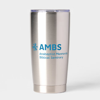 Gourde Isotherme Gobelet en acier inoxydable avec logo AMBS bleu