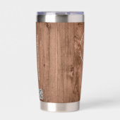 Gourde Isotherme Grain de bois Rustique Marqué avec logo Site Web (Extérieur)