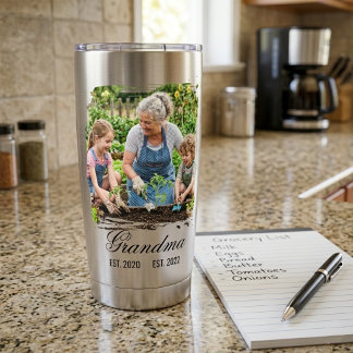 Gourde Isotherme Grandma Est Year Custom Photo