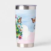 Gourde Isotherme Grenouille personnalisée avec fleurs sur Lilypad (Gauche)